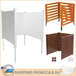 Privacy Fence Panel 3 Pcs Outdoor Air Conditioner Trash Can Screen With 4 Stakes. Fixed Price $102.00.