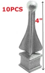 1/2" Finial Quad W/ Ball Square Pipe Gate Fence Topper Ornamental X10 Cast Iron. Fixed Price $19.95.