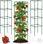 Unves 3 Pack Tomato Cage For Garden, 16" W X 66" H Square Trellis Plant. Fixed Price $44.99.