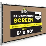 Boen Backyard Privacy Screen Fence Covering 5' X 50' Beige Outdoor. Fixed Price $89.41.