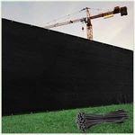 Colourtree 5' X 50' Black Fence Privacy Windscreen Cover Fabric Shade Tar. Fixed Price $168.27.