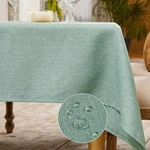 Waiter Tree 57X85 Faux Linen Rectangle Tablecloth Wrinkle-free Waterproof Celado. Fixed Price $49.48.