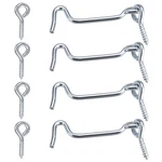 Zxuezheng Inches Cabin Hook Eye Latch Gate Door Swivel 3" 4PCS, Sliver. Fixed Price $8.77.