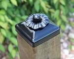 Decorative Wrought Iron Rosette Flower Post Cap Topper, 4X4 Wood Fence. Fixed Price $29.95.