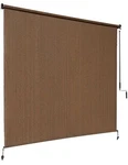 New Coolaroo Exterior Cordless Roller Shade 48" 72" Mocha. Fixed Price $59.50.