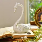 Sungmor Cast Iron Swan Garden Statue, White Elegant Sculpture Outdoor An.... Fixed Price $53.58.