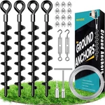 Ground Anchors Shed Kit With 1/8" Galvanized Cable And Turnbuckles, Tram. Fixed Price $62.63.