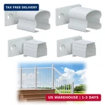 4 Pack Aluminum Deck Railing Connector, Adjustable Bracket, Whit. Fixed Price $59.90.