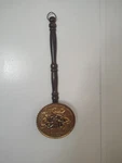 Vintage Bed Warmer Wall Pocket Embossed Brass With Wood Handle Pair England. Fixed Price $25.00.