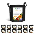 24-PACK 3 Gallon Grow Bags, Heavy Duty Thickened Non-woven Plant Fabric Pots .... Fixed Price $35.76.