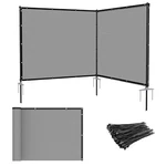 5FT 6FT Tall Outdoor Freestanding Privacy Screen Fence Panels With Iron Poles. Fixed Price $86.44.