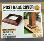 Bitals Pack /1 Piece 6X6 Post Size Aluminum Base Covers (5.5)BLACK Walnut. Fixed Price $25.50.