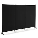 Costway 3-PANEL Folding Room Divider 6FT Rolling Privacy Screen With Lockable Wh. Fixed Price $145.04.