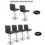 2/4 Pack Adjustable Bar Stools Pu Leather Modern Dinning Chair With Back Indoor. Fixed Price $72.58.