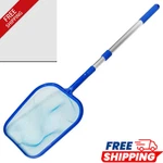 Pool Skimmer Net Deep Bag Leaf Rake Telescopic Handle 35 105CM Blue. Fixed Price $13.99.