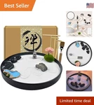 Elegantly Crafted Japanese Zen Sand Garden Kit For Desk Meditation - 19 Piece.... Fixed Price $40.79.