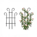 2 Pack 31 Inch Black Coated Wave Pot Metal Trellis Panel,plant Stakes For Cli.... Fixed Price $34.26.
