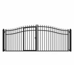 Aleko Steel Dual Swing Vienna Style 16' Driveway With Built-in Pedestrian Gate. Fixed Price $2698.89.