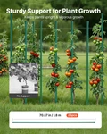 Vevor 25-PACK Garden Stakes 6FT, Plastic Coated Metal Plant Supports. Fixed Price $48.99.