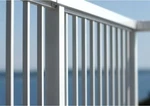Fence Railing Metal White Painted Aluminum Top Bottom Set 8' Probuilt New. Fixed Price $199.99.