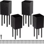 Ladech Post Base Holder Ground Spike Use For Concrete Deck - 4X4, Black. Fixed Price $62.24.