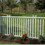 No Dig White Vinyl Fence Kit - 3FT X 3.5FT W, 2 Panels, Diy Garden Borde. Fixed Price $116.99.