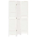 Room Divider Privacy Screen Living White Solid Wood Paulownia Vidaxl. Fixed Price $196.99.