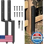 Akingkong Fence Post Repair Kit One-piece Steel Anchor & Stakes For Broken/lea. Fixed Price $87.24.