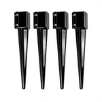 Mtb Supply 4 Pack 36 Fence Post Anchor Ground Spike Metal Black Powder Coated. Fixed Price $104.45.