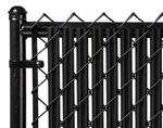 Black 4FT Ridged Slat Chain Link Fence. Fixed Price $60.11.