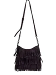 Simply Vera Wang Fringe Crossbody Purse Plum Color Logo Chain Latch. Fixed Price $23.33.