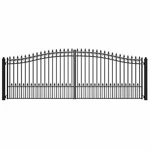 Aleko Garden Yard Prague Style Steel Dual Swing Driveway Gate 18 X 6 Ft Black. Fixed Price $2899.00.