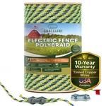 Grazeline Electric Fence Polybraid 1/4 Rope 1000FT 305M - 6 X Tinned Copper. Fixed Price $164.35.