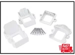 Fiberon Armorguard Classic White Plastic Stair Rail Hardware Kit Brackets Screws. Fixed Price $19.20.