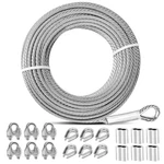 50FT 5/16 Inch 304 Stainless Steel Cable 7*19 Strand Structure Suitable For Deck. Fixed Price $113.24.