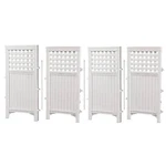Suncast 4 Panel Screen Enclosure Steel Resin Reversible Outdoor Tre, White. Fixed Price $119.99.