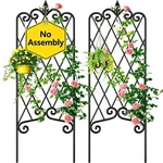 Amagabeli Garden Trellis For Climbing Plants 47 X 16 Rustproof Black Iron P.... Fixed Price $64.07.