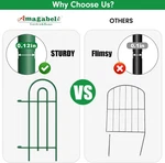Amagabeli Decorative Garden Fence 32 In X 20 Ft Rustproof Green Iron Landscape. Fixed Price $64.62.