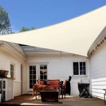 Artpuch 8X8X8 Cream Triangular Sun Shade Sail Outdoor Cloth 185GSM Patio Yard. Fixed Price $57.45.