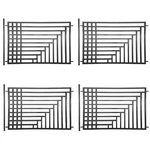 Set Of 4, Aleko Iron Steel Driveway Fence Kyiv Style. Fixed Price $2889.15.