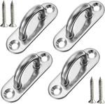 Hulless Pcs 3.1 Inch 304 Stainless Steel Ceiling Hooks Pad Eyes Plate Marine. Fixed Price $23.55.