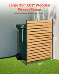 Wood Privacy Fence 39X61IN Screen Pool Equipment Trash Can Hider. Fixed Price $79.99.