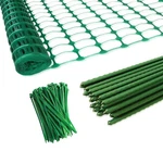 Garden Fence,snow Fence,plastic Safety FENCE+25 Steel Plant Stakes,patio Snow.... Fixed Price $76.55.