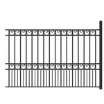 Aleko Galvanized Steel Yard Garden Privacy Fence Panel 8' X 5' Black Paris Style. Fixed Price $1199.00.