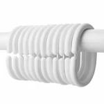 Wideskall 2-PACK 12 Pieces Plastic Shower Curtain Hook Rings, White. Fixed Price $8.99.