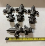 Railing Ornamental 1" Square Solid Fence Gate Tops 4 Pack Cast Iron Finial. Fixed Price $12.95.
