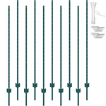 Vevor 6 Feet Fence 10 Pack T-post Heavy Duty Metal Posts Green. Fixed Price $70.99.