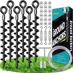 Ground Anchors Shed Kit With 1/8" Galvanized Cable And Turnbuckles, Tram. Fixed Price $73.59.