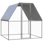 Chicken Cage Hen Coop Animal House Silver And Gray Galvanized Steel Vidaxl. Fixed Price $193.99.