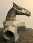 Vintage Metal Horse Head Hurricane Fence Post Gate Topper Finial. Fixed Price $24.99.